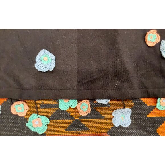 NEW Focus by Shani Women's Plus Size Black Sweater with Crochet Flowers. 2X - Picture 10 of 12